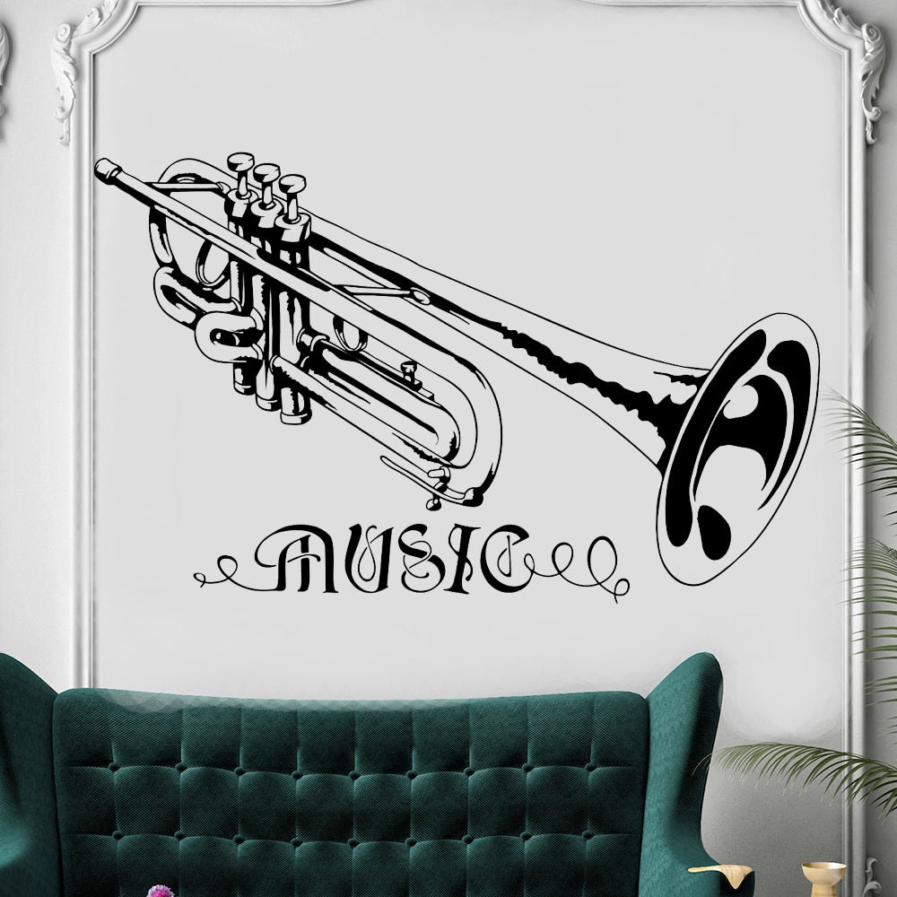 Trumpet Music Wall Sticker