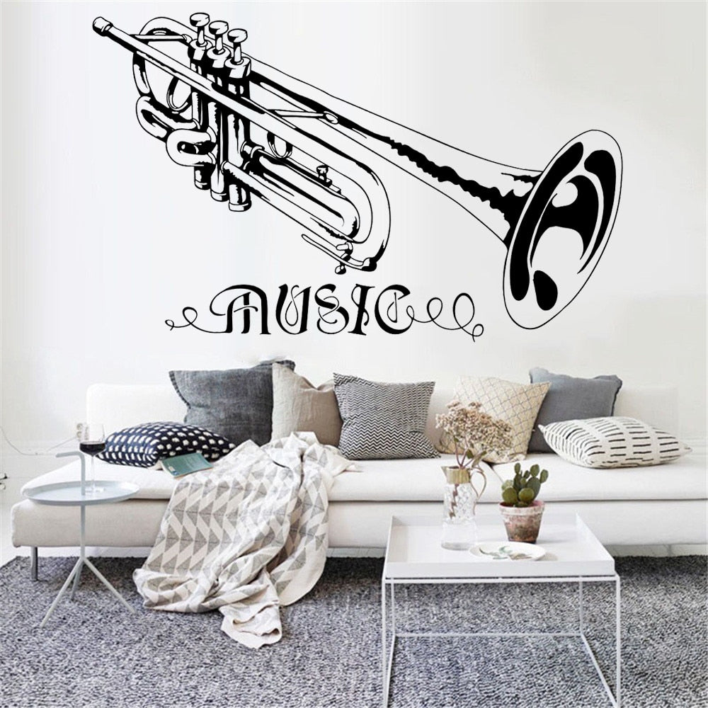 Trumpet Music Wall Sticker