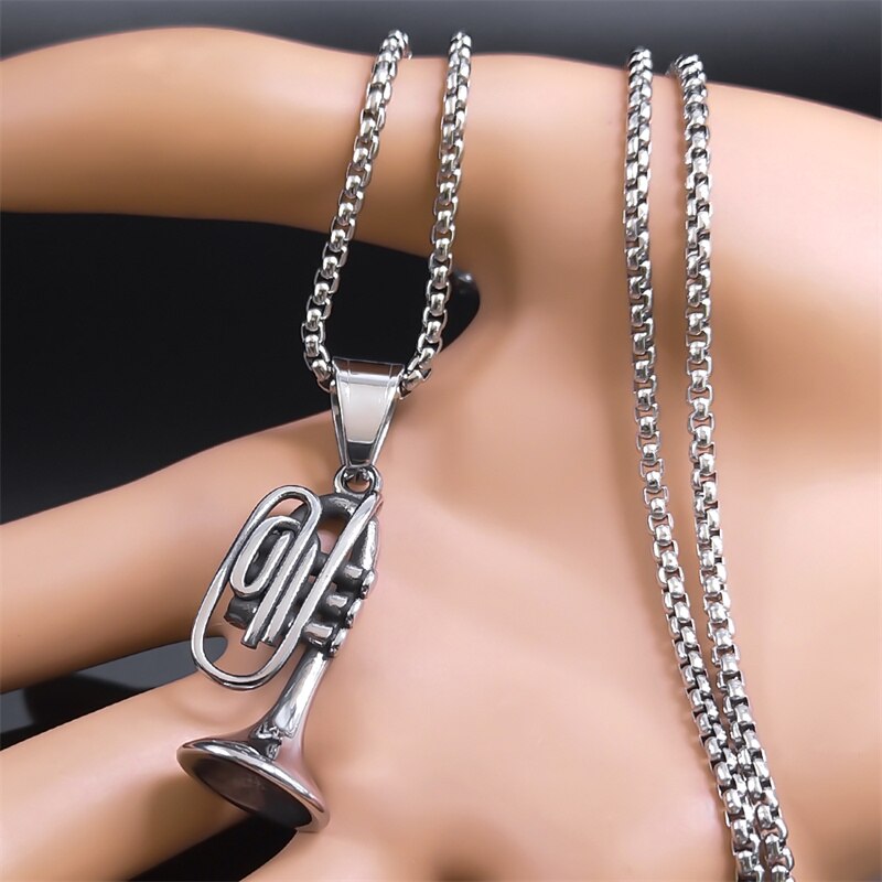 Trumpet Musical Instrument Necklace