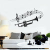 Trumpet Music Note Wall Sticker