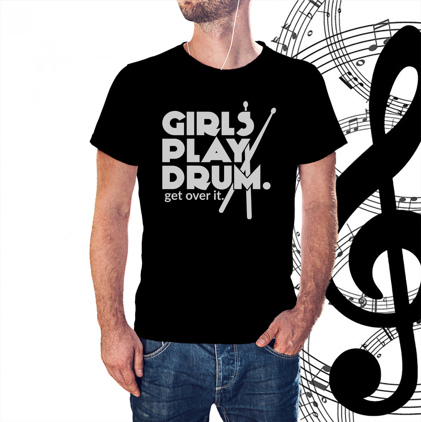 Girls Play Drum T-shirt