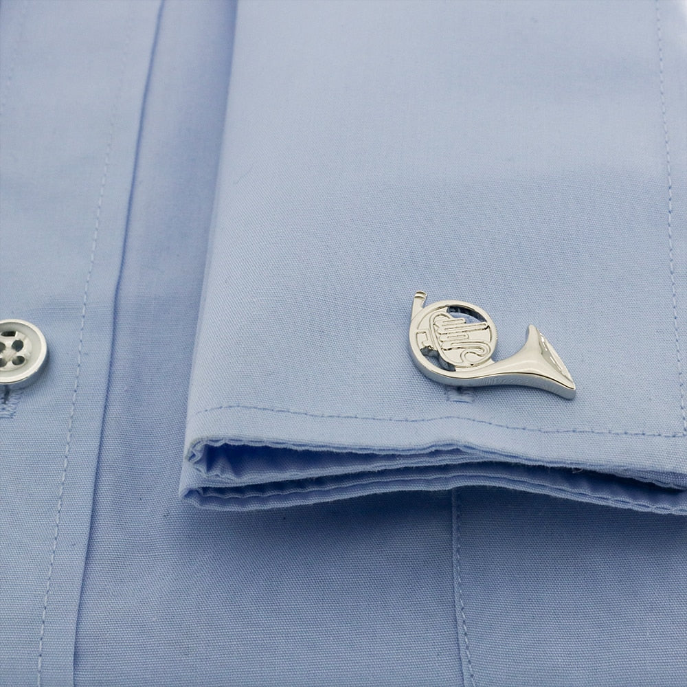 Silver Tuba Cuff Links
