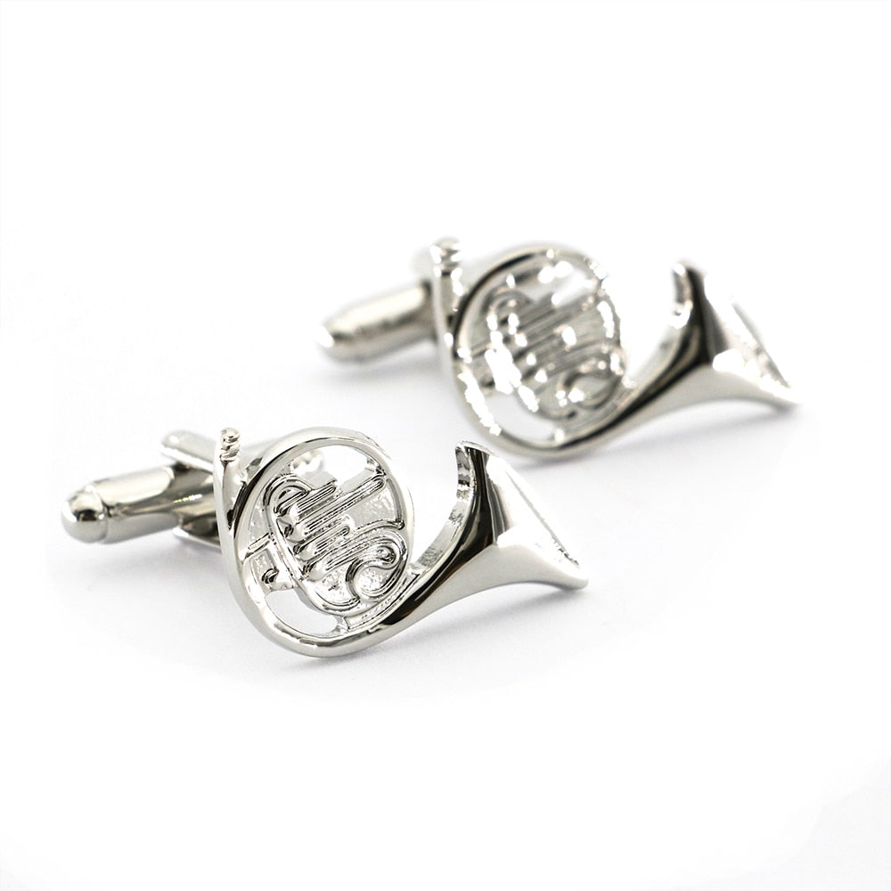 Silver Tuba Cuff Links