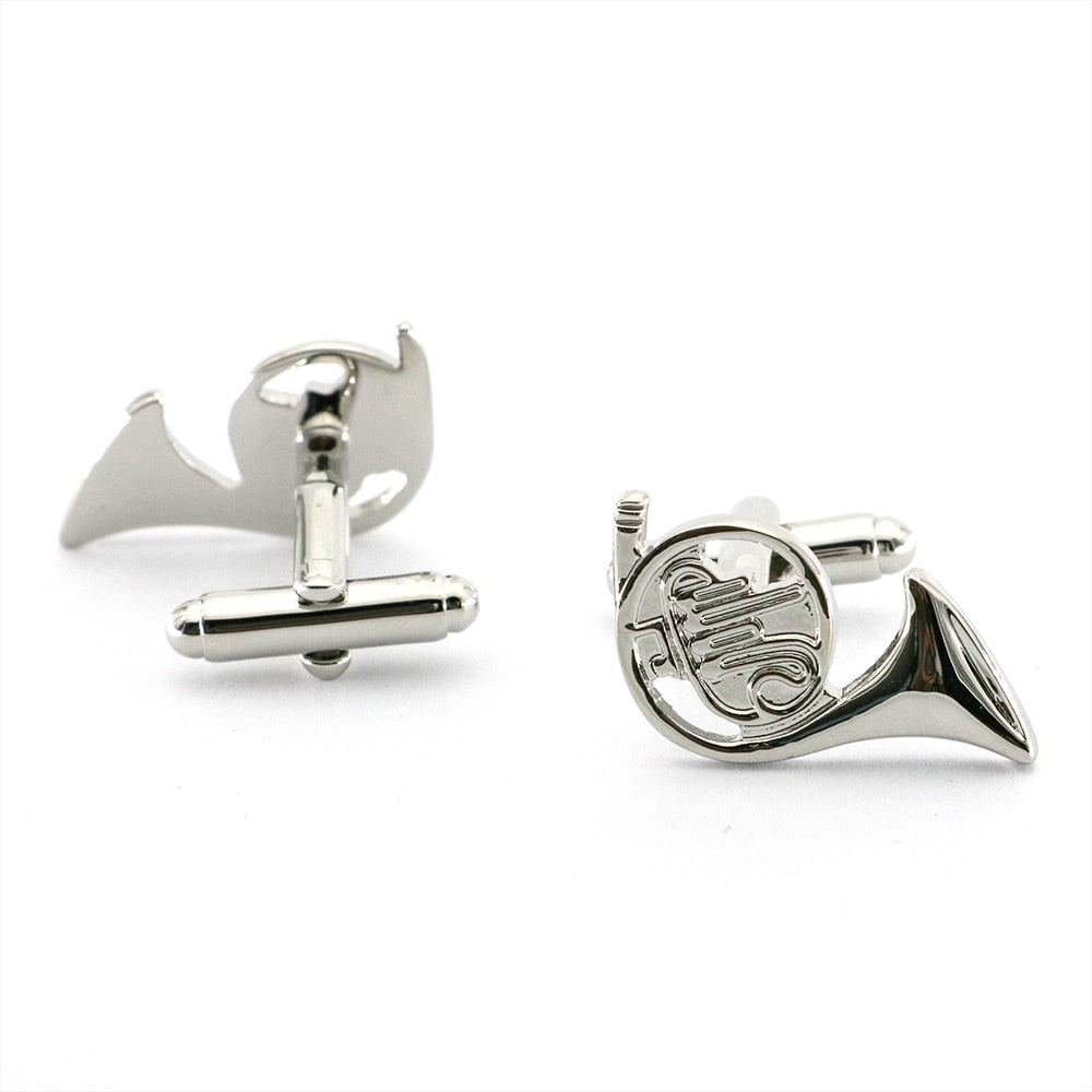 Silver Tuba Cuff Links