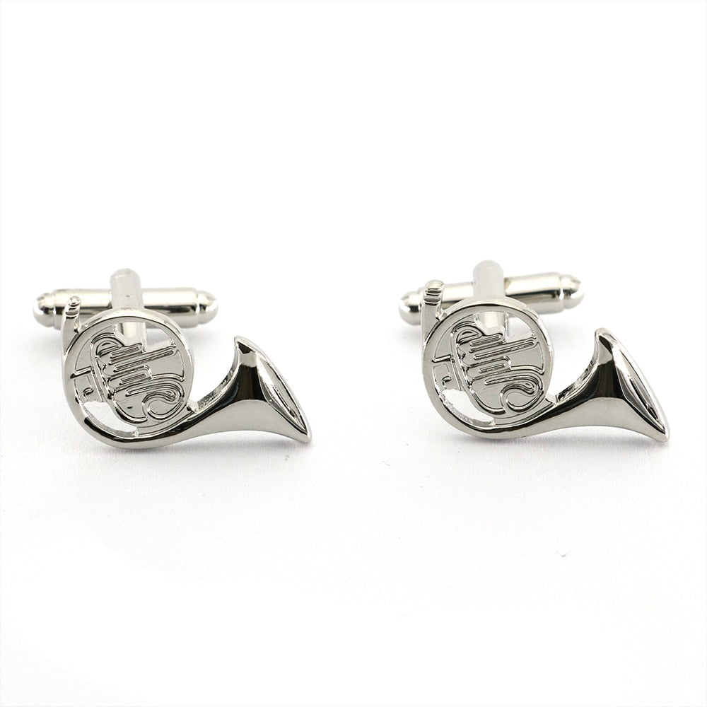 Silver Tuba Cuff Links