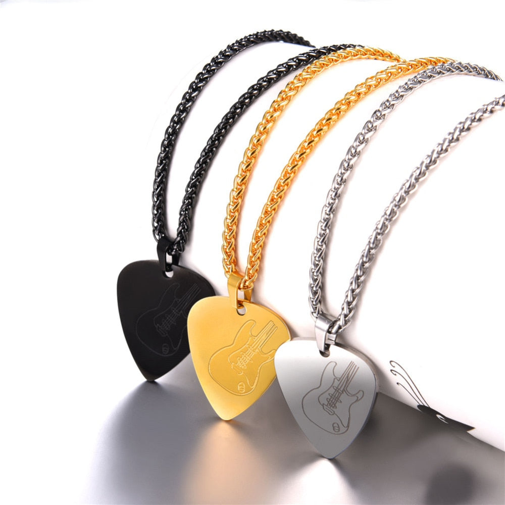 Guitar Pick Pendant Necklace