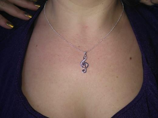 Free - Silver Music Note Necklace