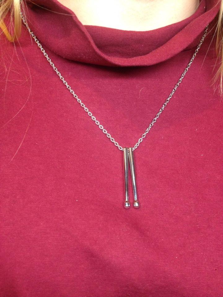 Rockers Jazz Band Drum Stainless Steel Necklace Pendant - Artistic Pod