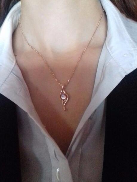 Crystal Musical Note Pendant Necklace - Artistic Pod