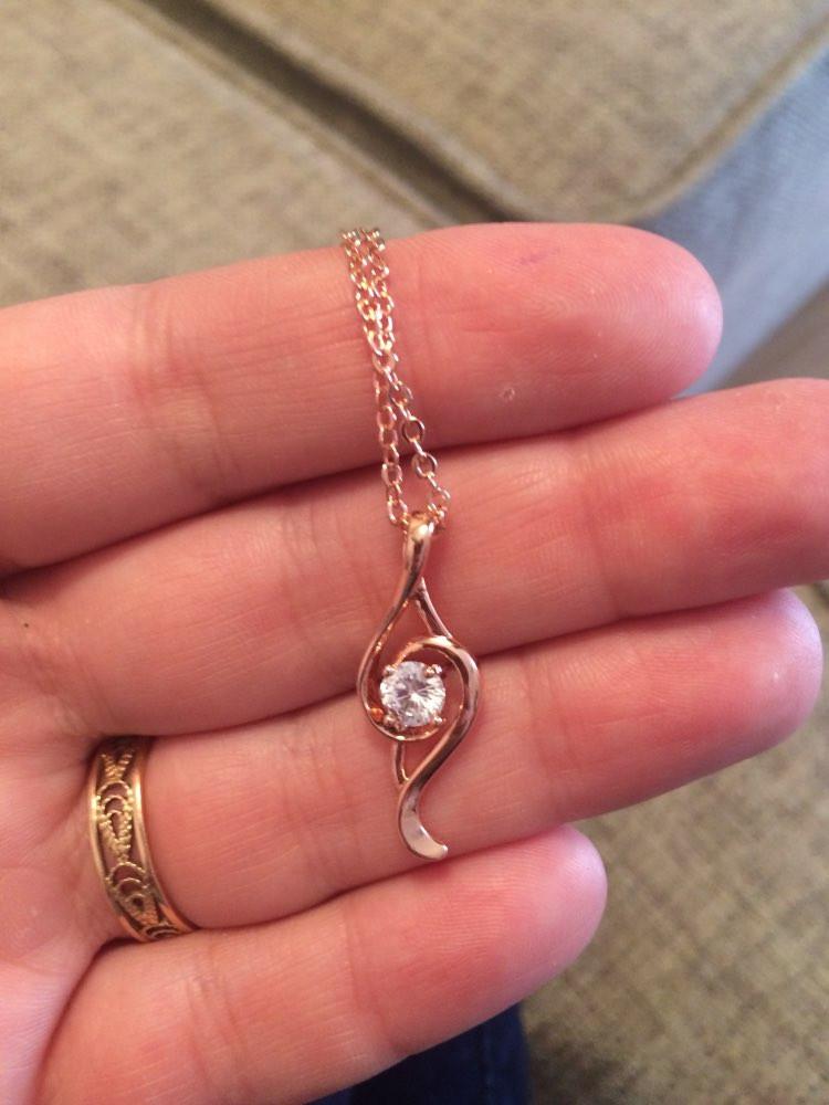 Crystal Musical Note Pendant Necklace - Artistic Pod