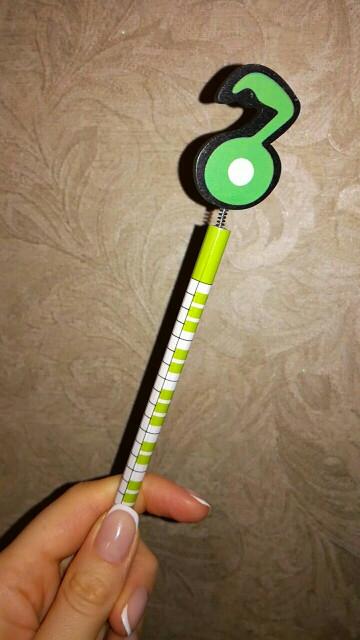 FREE - 6 Pcs / Music Notes Wooden 2B Pencil - Artistic Pod