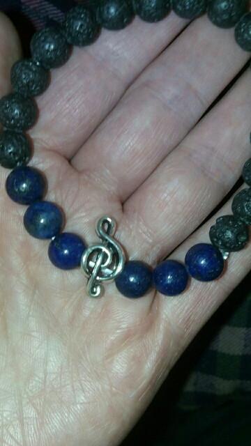 Treble Clef Chakara Lava Bracelet - Artistic Pod