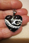 Piano Heart Necklace