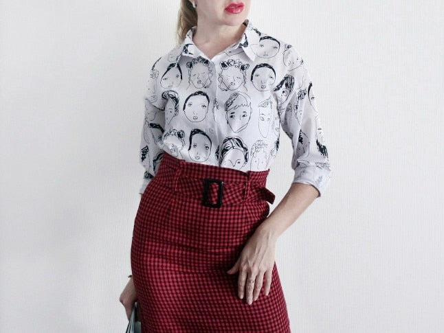 Faces Graffiti Blouse