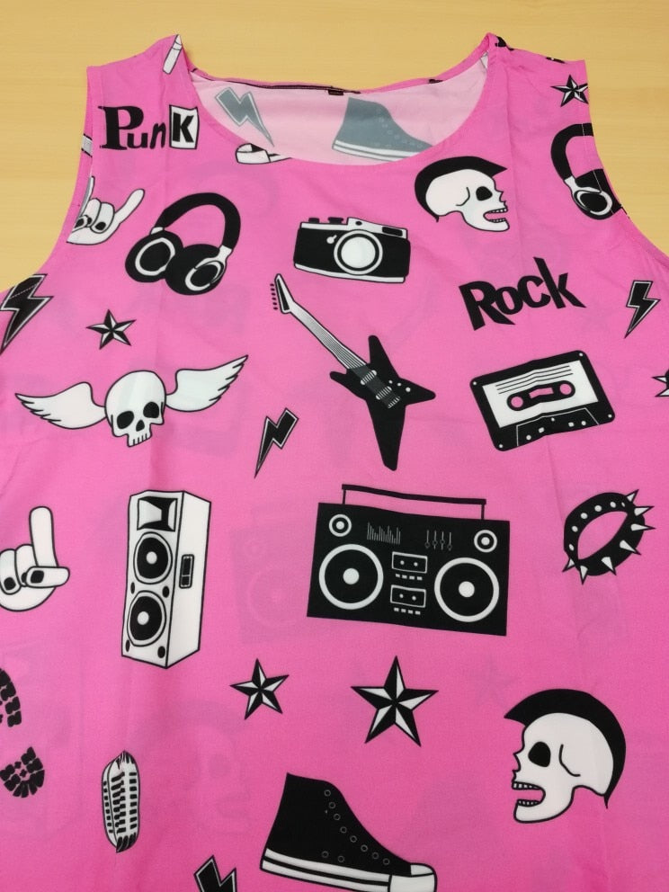 Pink Elegant Music Dress