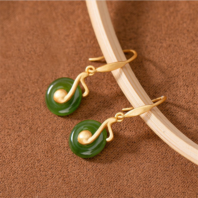 Music Notes Natural Jasper Earrings