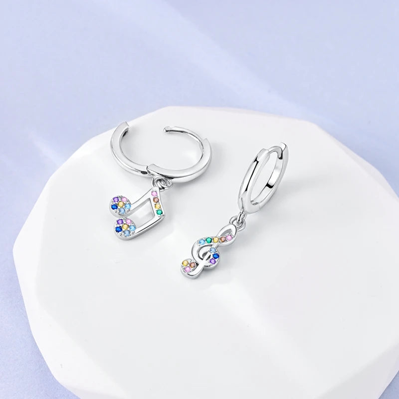 Unique Colorful Double Music Notes Earrings
