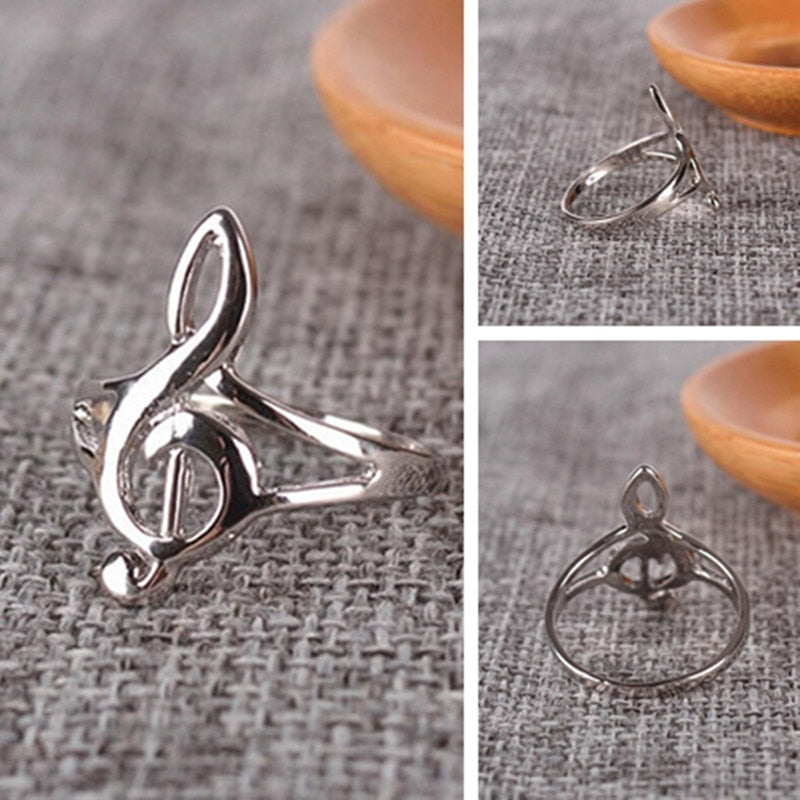 Hollow Treble Clef Ring