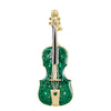 Green Violin Shape Brooch Pin