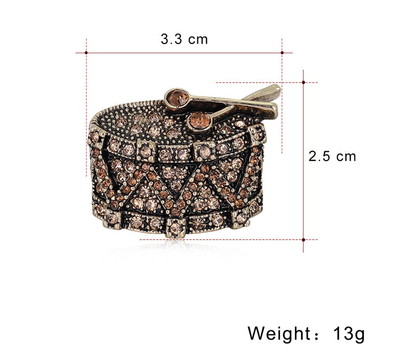 Snare Drum Brooch