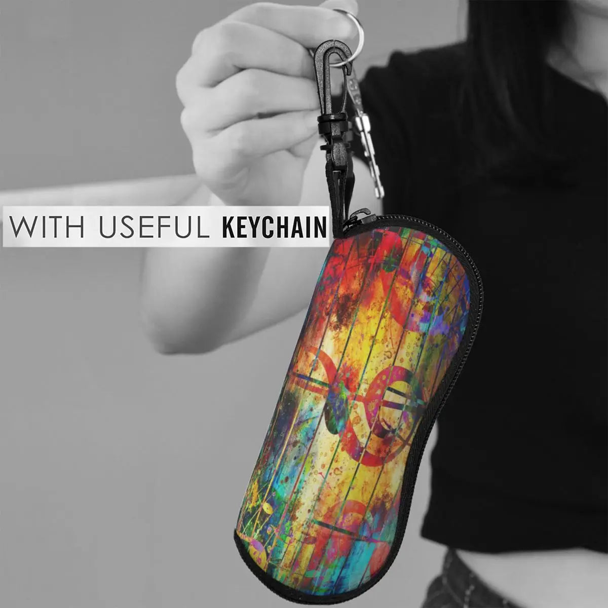 Music Note Portable Glasses Case