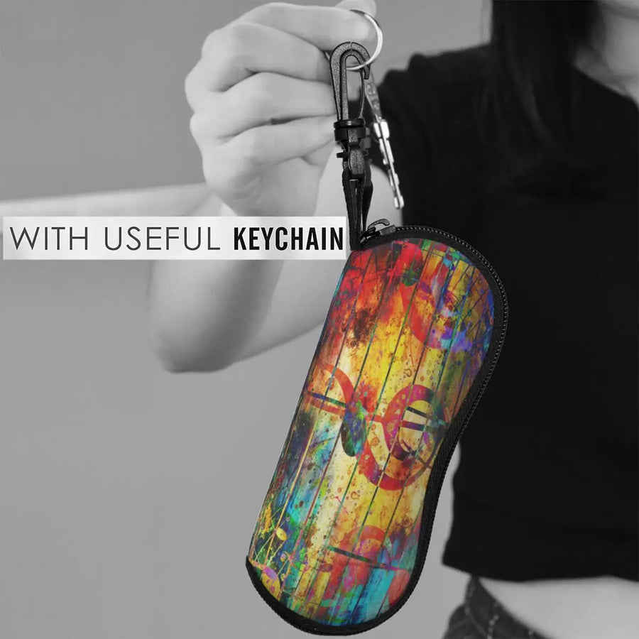 Music Note Portable Glasses Case