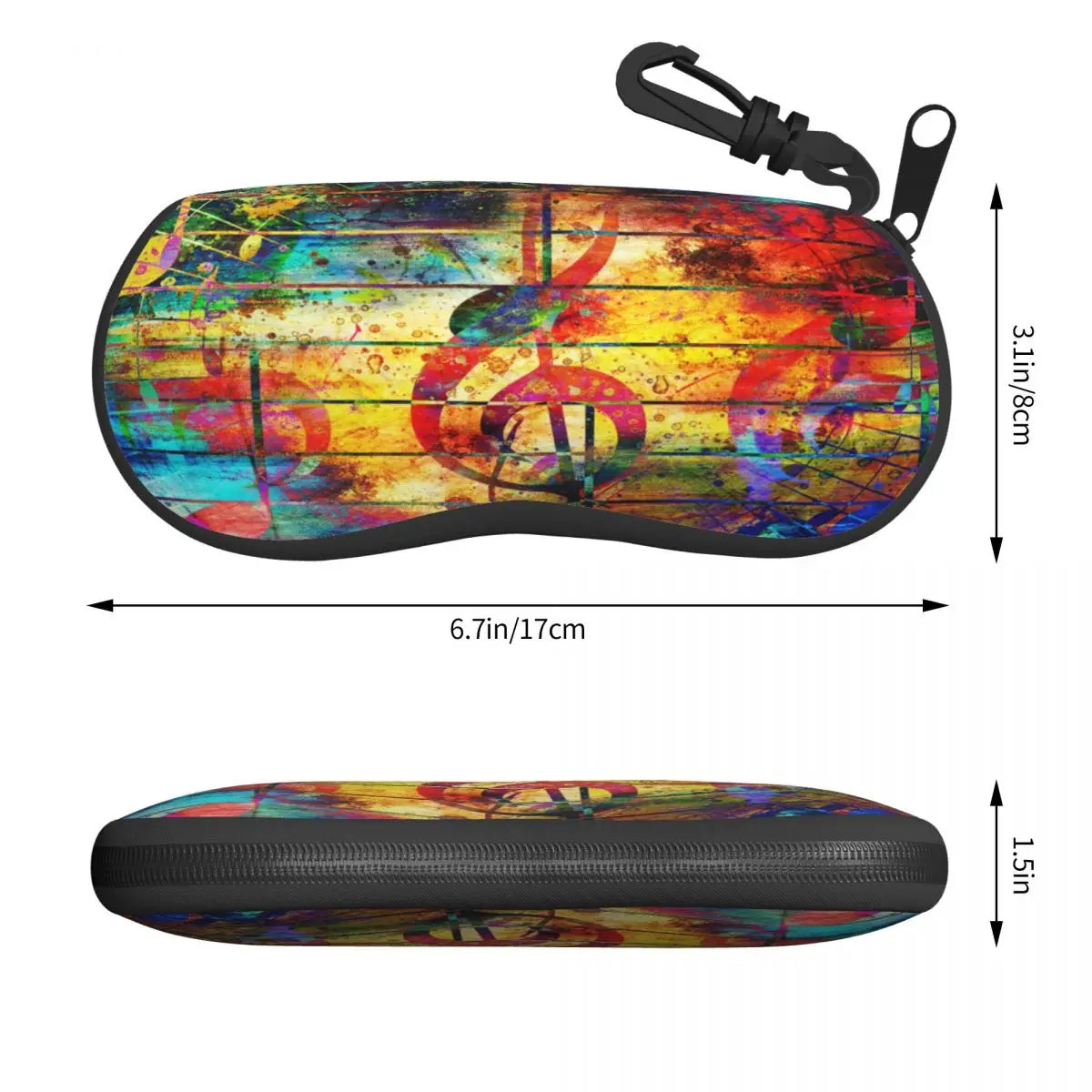 Music Note Portable Glasses Case