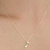 8th Note Pendant Necklace - 18K Gold Plated - { shop_name }} - Review