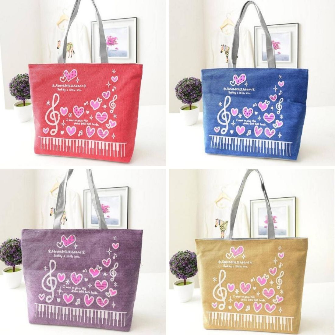 Music Notation Tote Bag