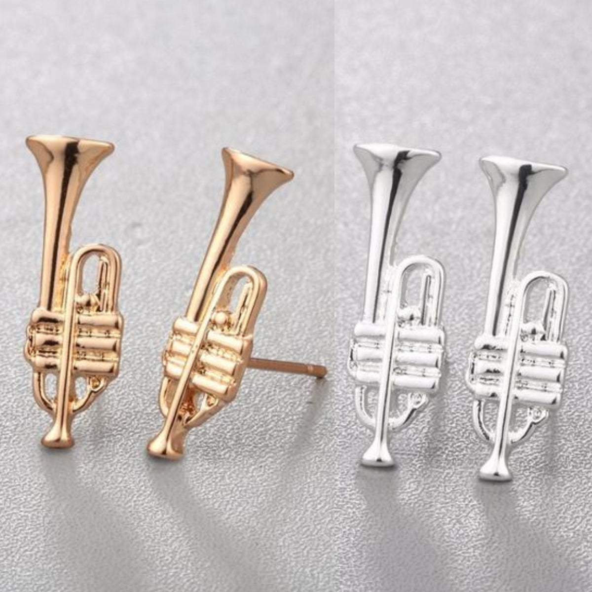Trumpet Stud Earrings