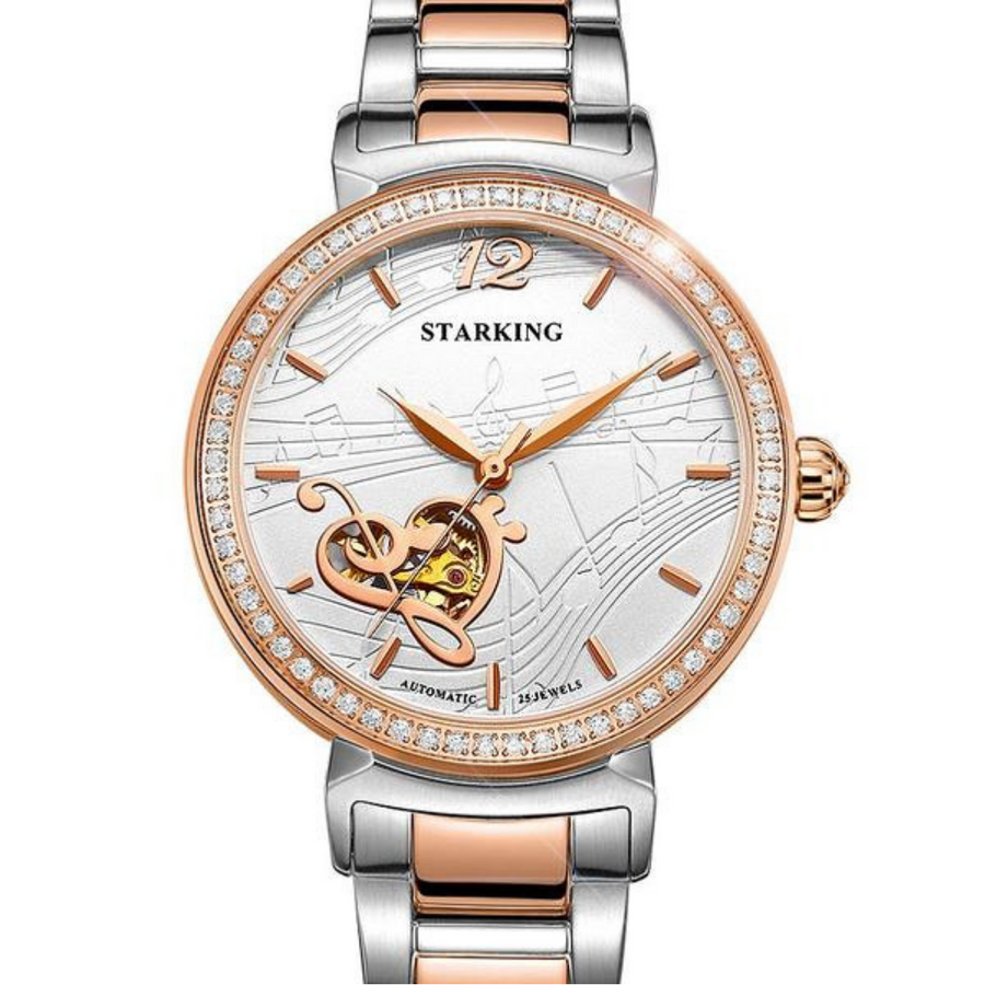 Music Note Heart Mechanical Wristwatch