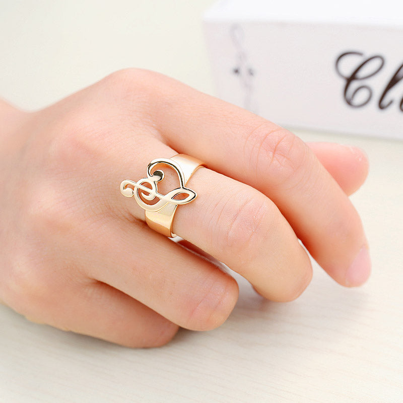 Stunning Music Note Ring