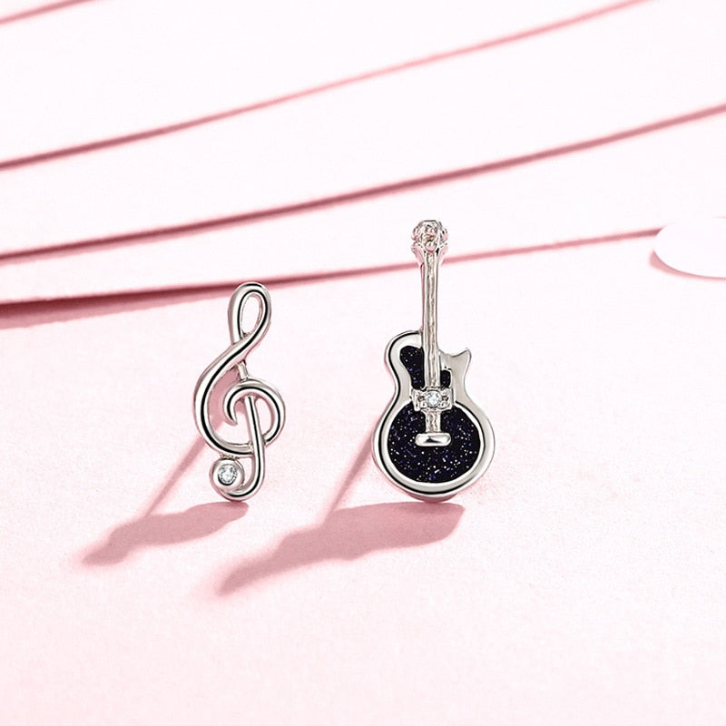 Music Notes Guitar Earrings