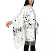 Music Scores White Tassel Scarf