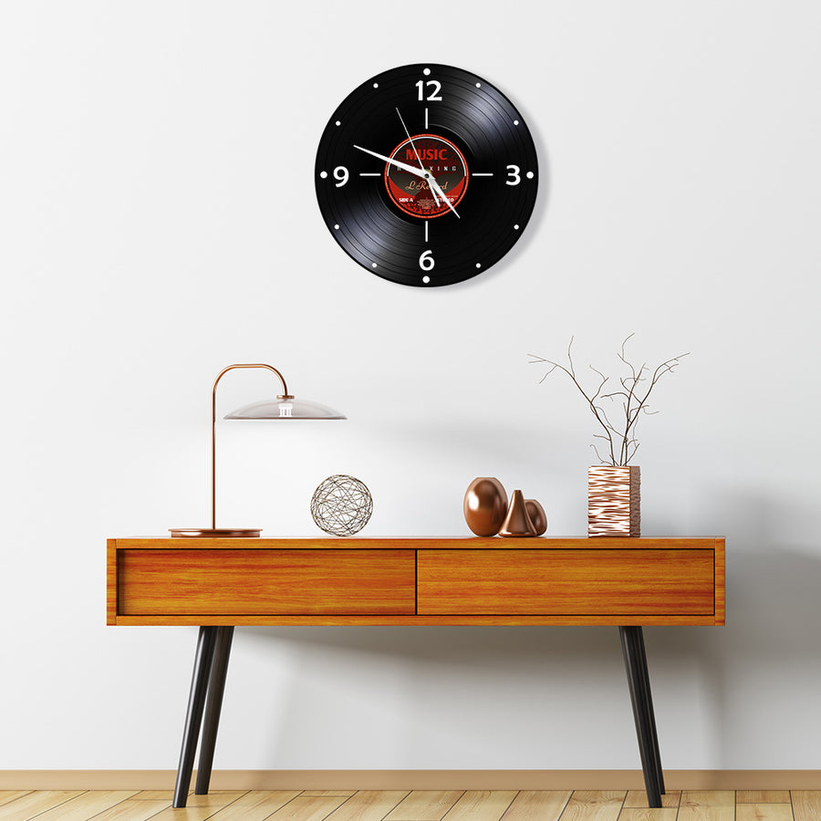 Vintage Vinyl Music Record Wall Clock