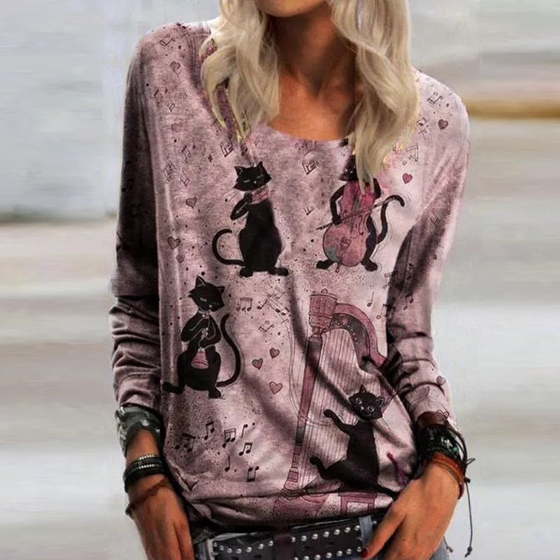 Vintage Cat Violin Shirt