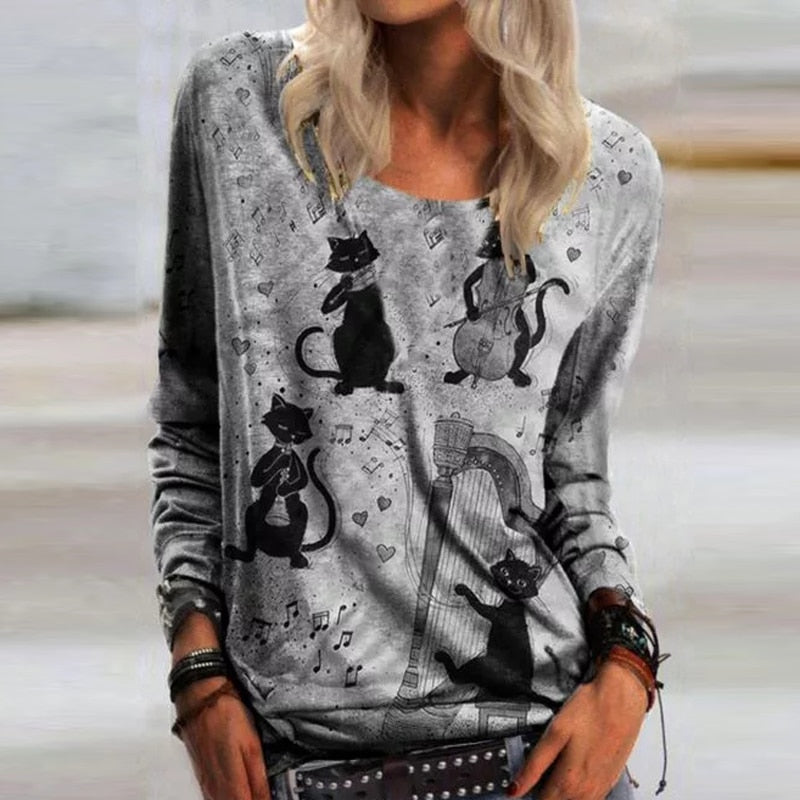 Vintage Cat Violin Shirt