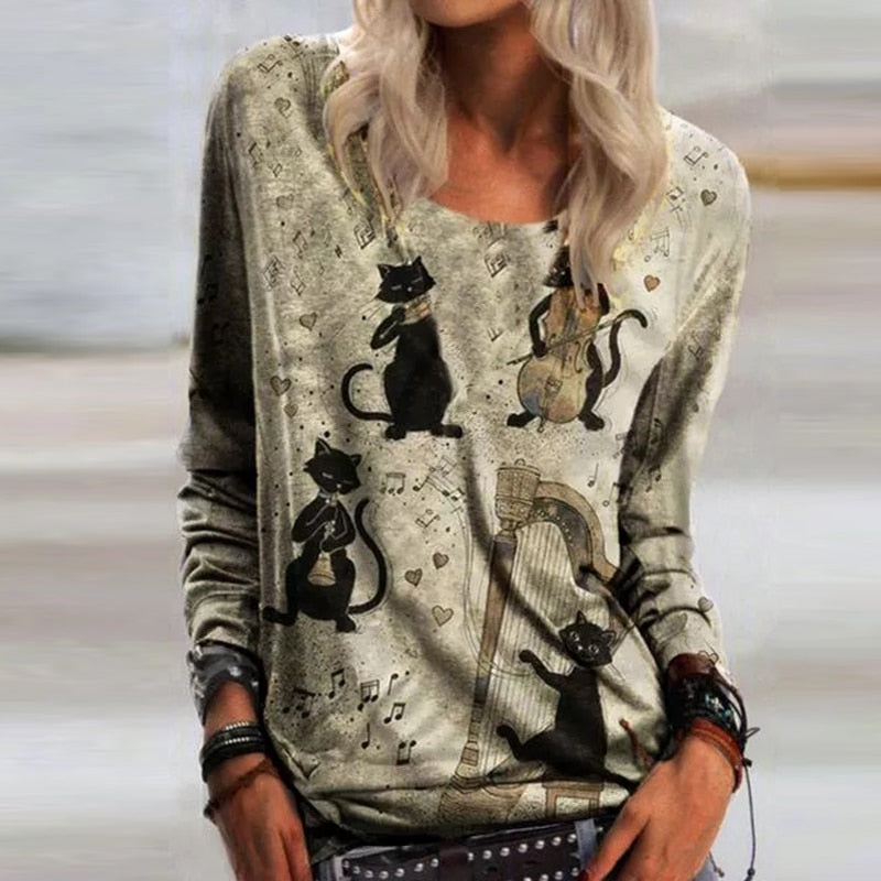 Vintage Cat Violin Shirt