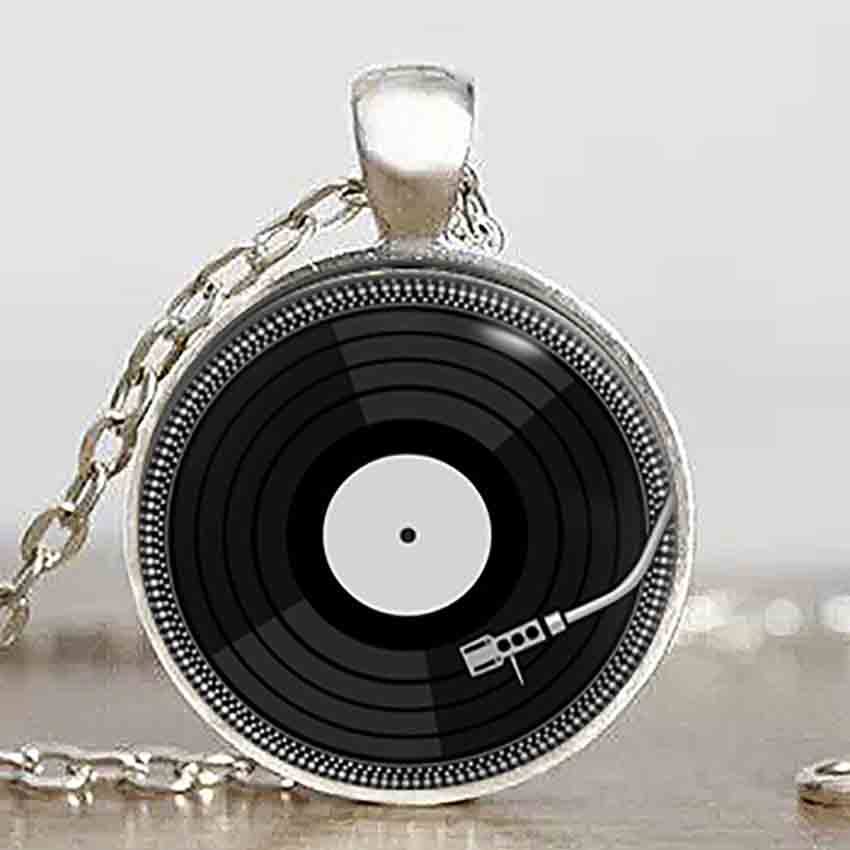 Vinyl Record Pendant Necklace