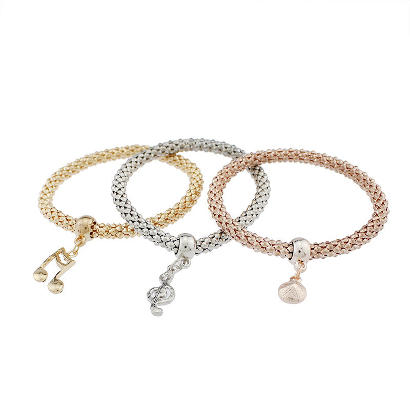 Music Note Charm Bracelets Set