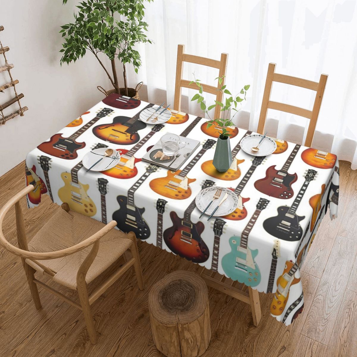Vintage Guitar Collection Tablecloth