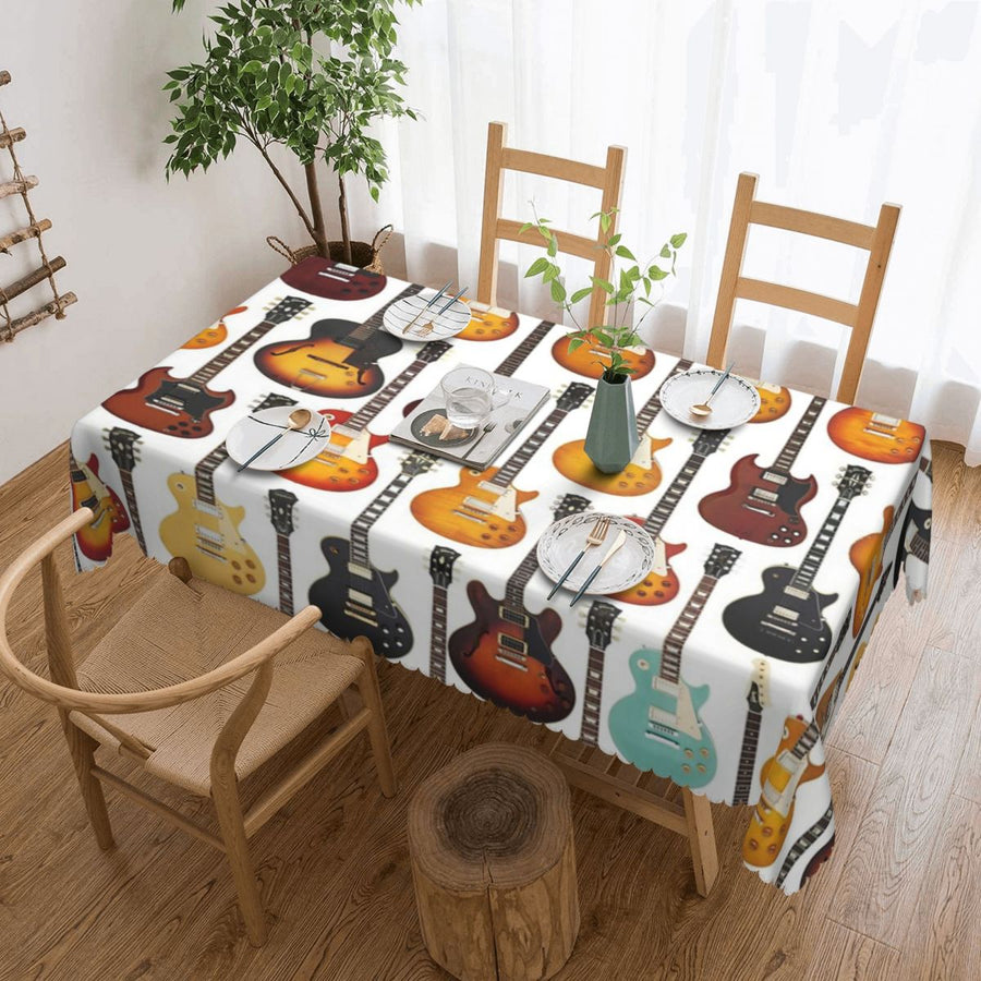 Vintage Guitar Collection Tablecloth
