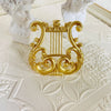 Vintage Golden Harp Brooch