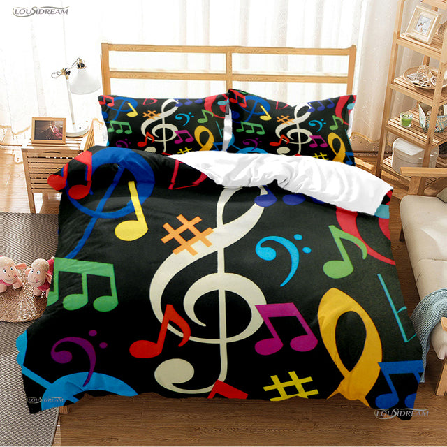 Vintage Music Note Bedding Set