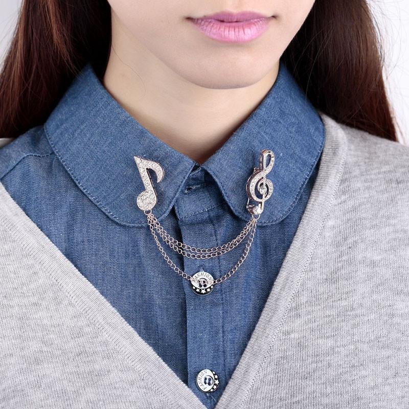 Music Note Vintage Collar Pin Brooch - Artistic Pod Review