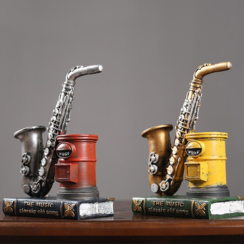 Saxophone Figurine Pen Holder