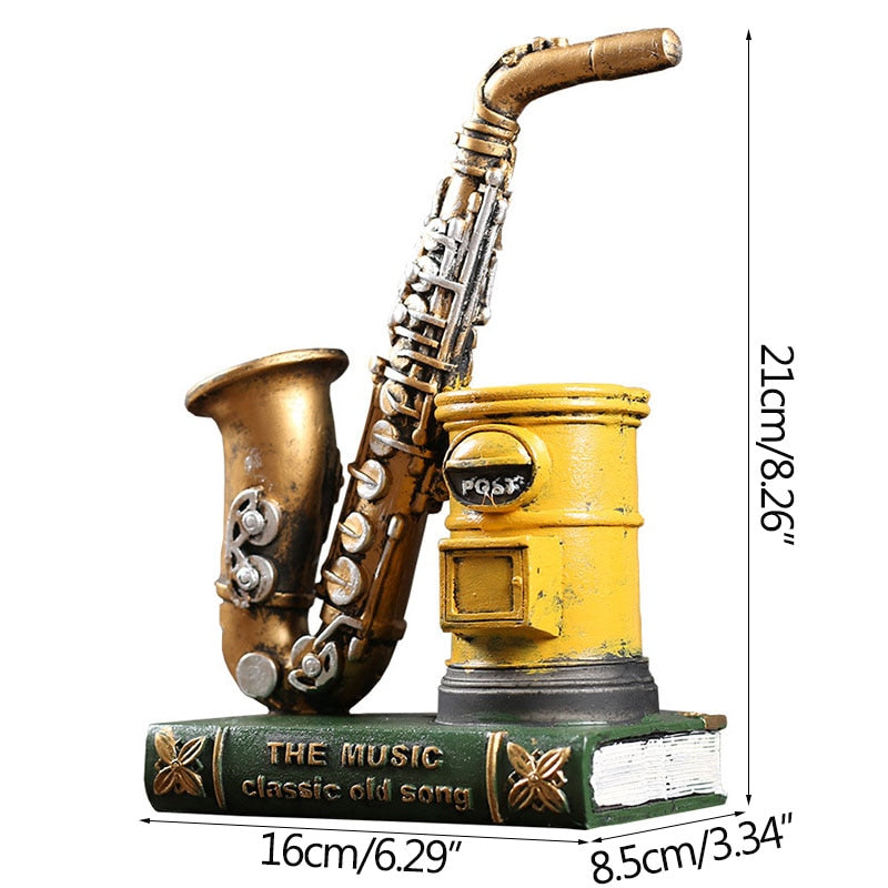 Saxophone Figurine Pen Holder