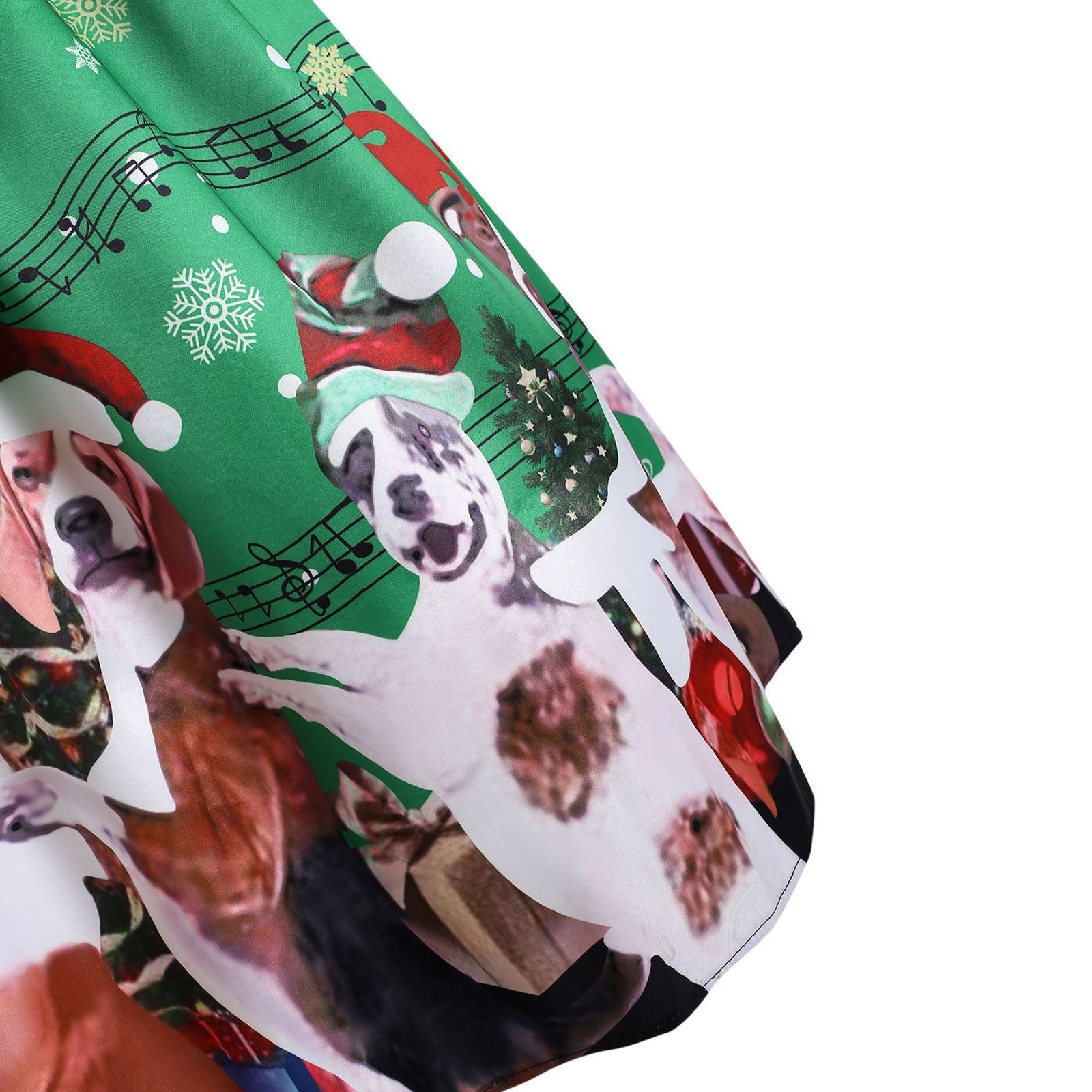 Puppies Musical Notes Christmas Dress