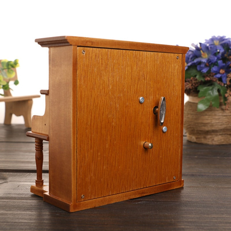 Vintage Wooden Piano Music Box