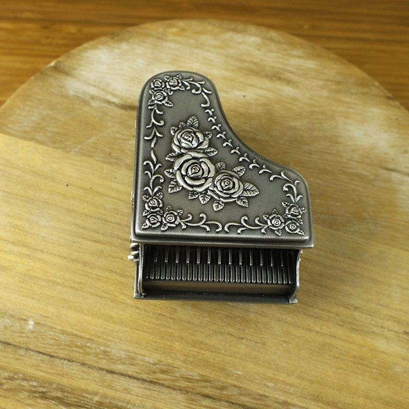 Vintage Piano Jewelry Storage Case